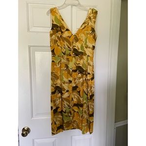 Yellow sleeveless sheath dress  Size 4
